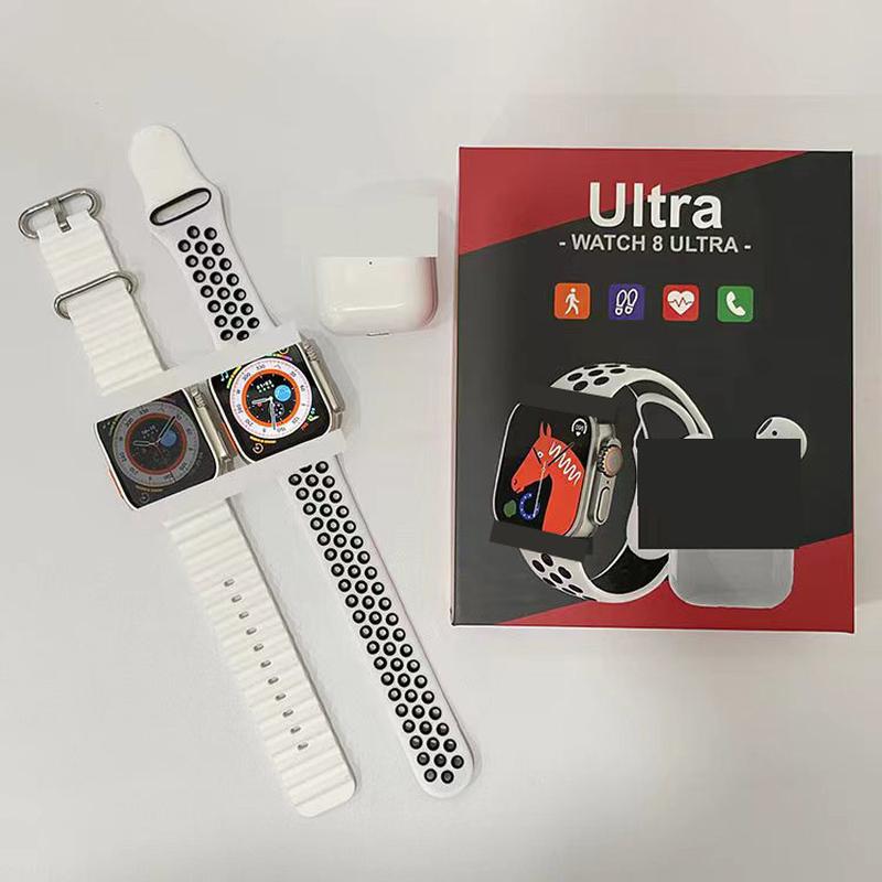 Ultra8 Smart Watch Double Strap 2-in-1 Package with Bluetooth Headset Sports Version S8ultra Watch