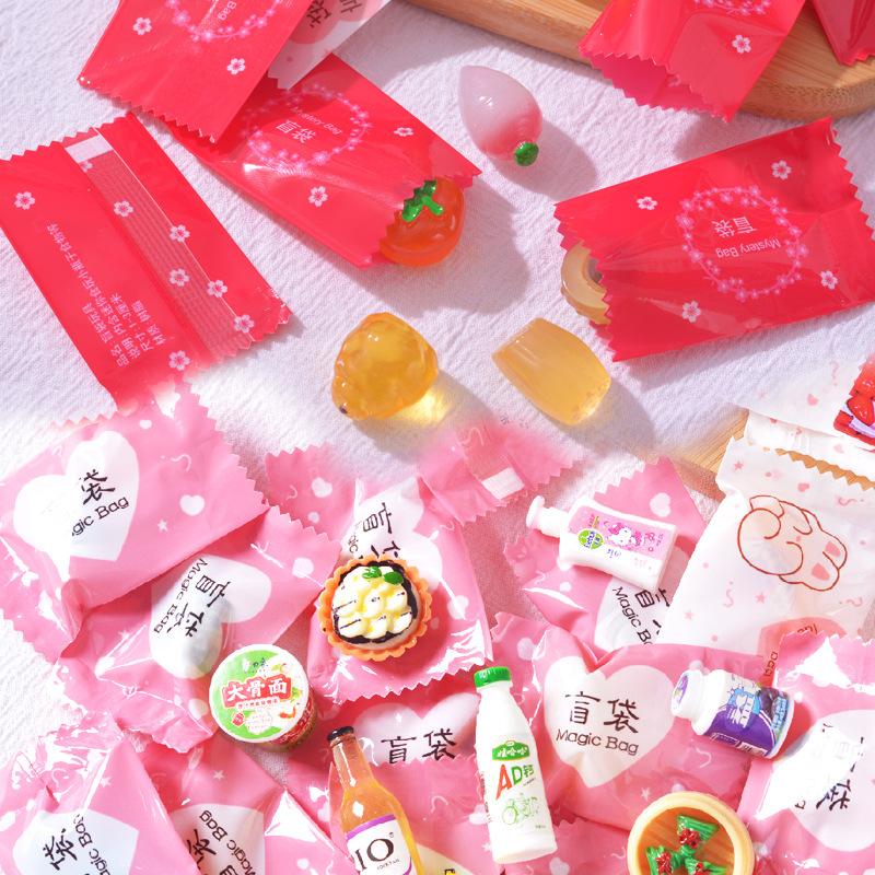 mini blind bag new empty bag blind bag supermarket food and beverage model toy doll house decoration packaging bag
