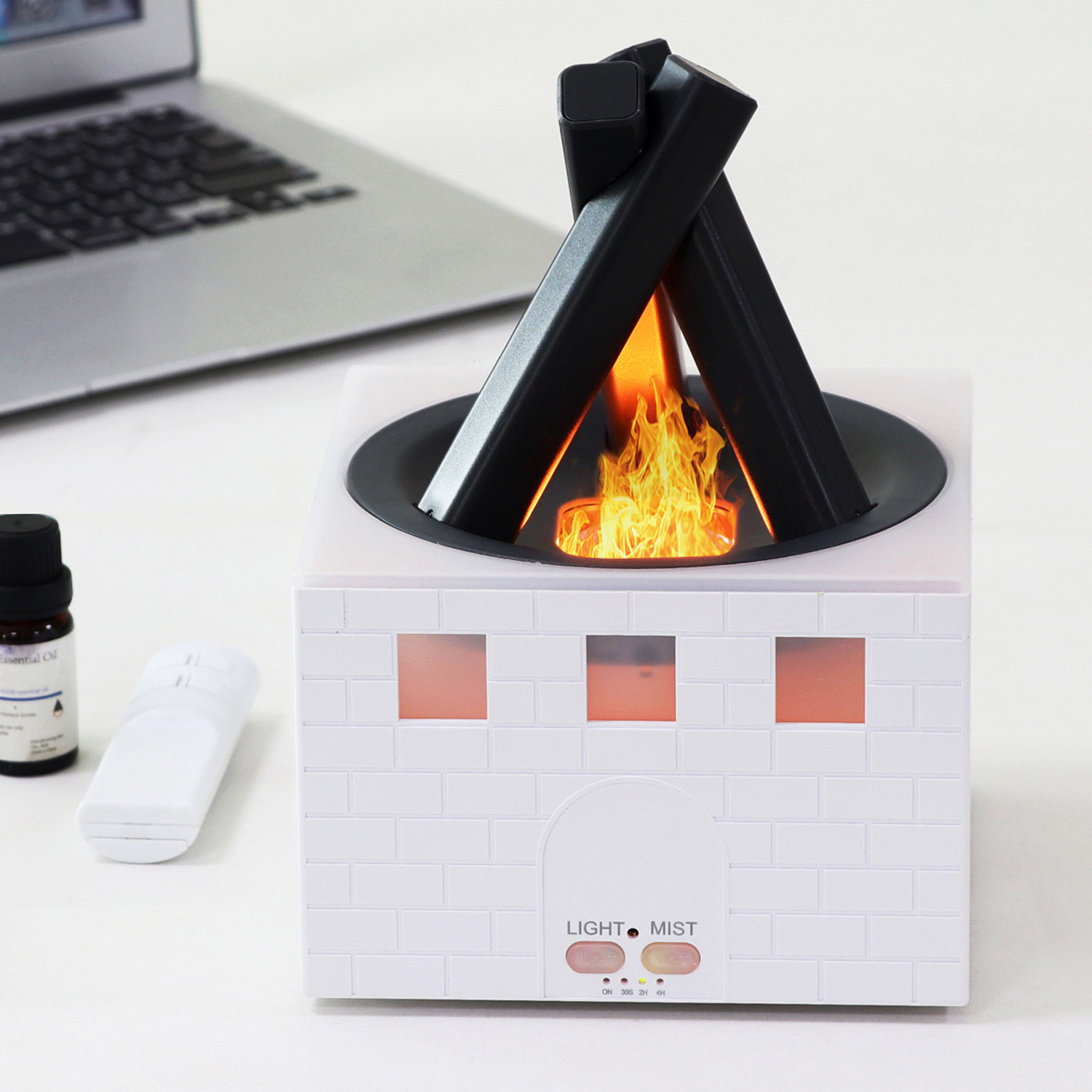 Difusor de aroma de llama de simulación creativa trigo hueco para el hogar oficina siete luces de color humidificador aceite esencial difusor de aroma Specification image