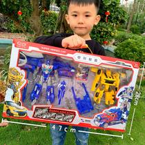 Robot Car Wasp Optimus Warrior Transformation Toy Garage Kit Robot Boy Model Toy rge Gift Box