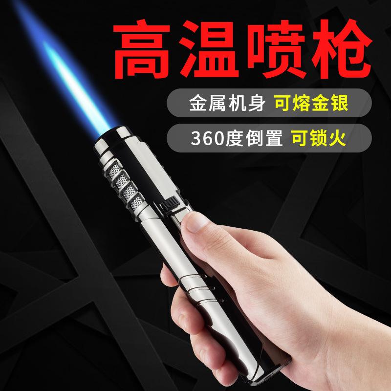 high temperature spray gun igniter direct punching metal windproof gas lighters burning torch welding gun moxibustion outdoor flamer