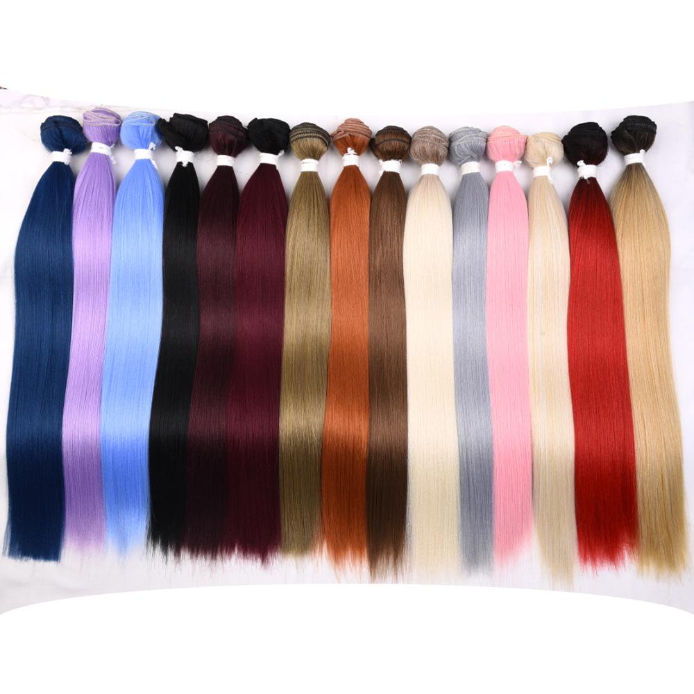Amazon E-Commerce Foreign Trade Chemical Fiber Wig African Wig Long Straight Hair Band Chemical Fiber Hair Weft Synthetic Fiber Braids Wig Female