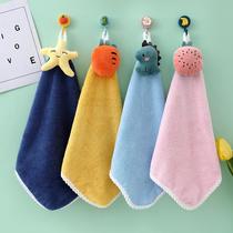 hand towel hanging kitchen children's square towel coral fleece absorbent cute towel wholesale return gift full moon gift gift gift gift gift