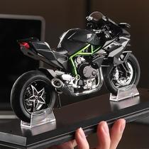 alloy simulation motorcycle model toy kawasaki h2r du kadi motorcycle collection decoration boys birthday gift