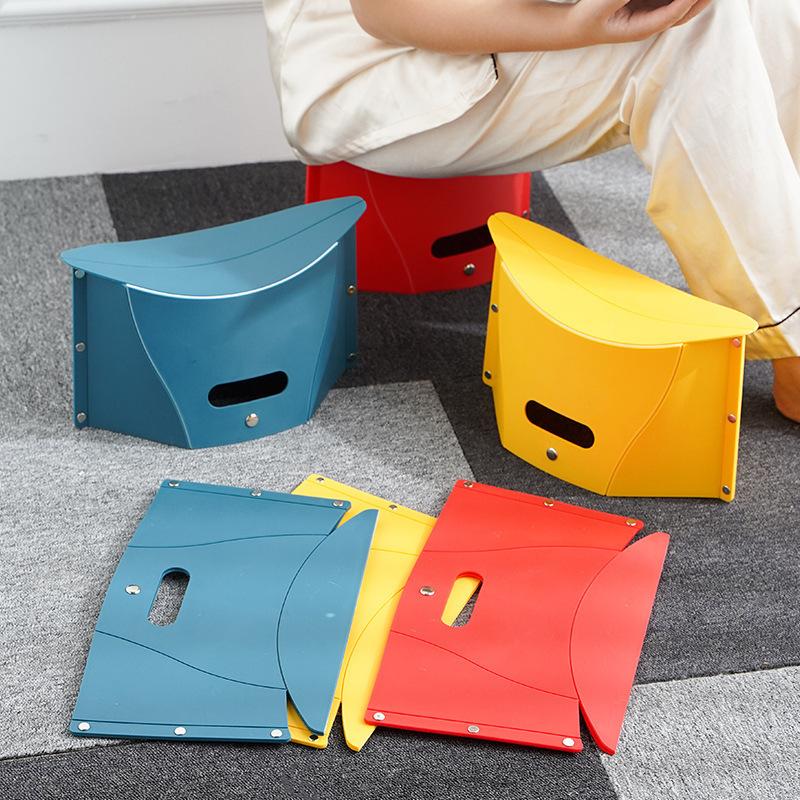 card folding stool outdoor camping fishing multifunctional portable basket folding stool portable plastic stool