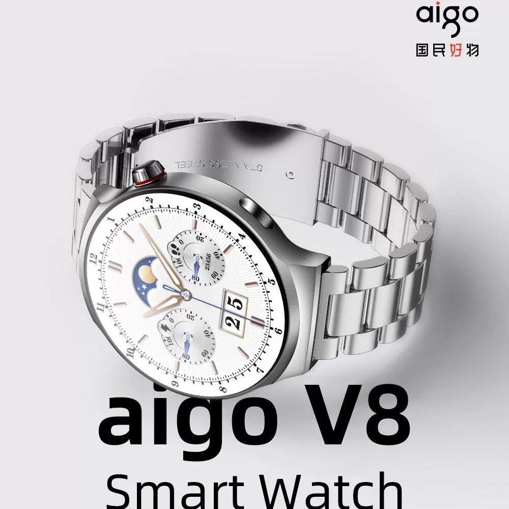 new v8 smart phone watch business student sports bluetooth calling electronic watch heart rate measurement nfc waterproof