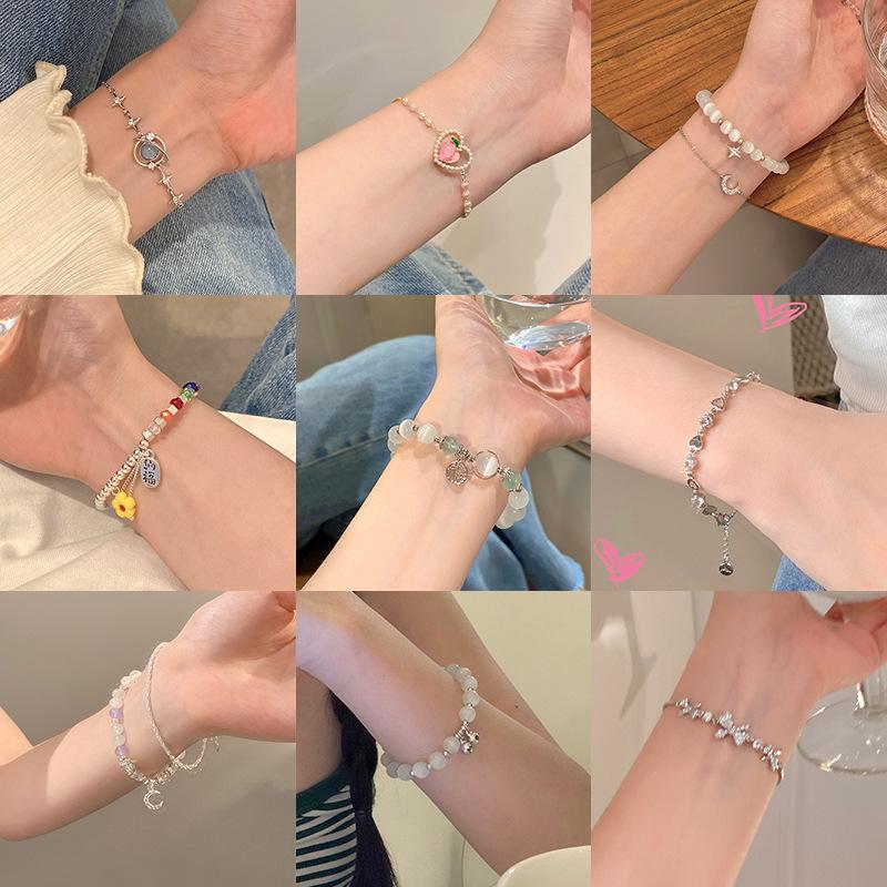 korean Ins Trendy Pearl Bracelet Women's Design Sense Niche Versatile Temperament Bracelet Couple Bracelet Jewelry Wholesale