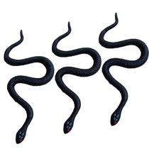 holiday party scary high simulation snake cobra round head snake water snake soft glue fake snake model toy