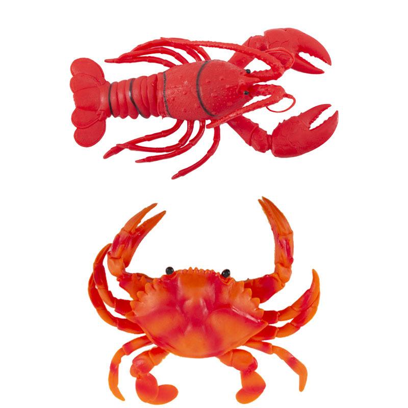 simulation vinyl screaming large lobster big crabs children's toys animal model toys whole person screaming stall toys