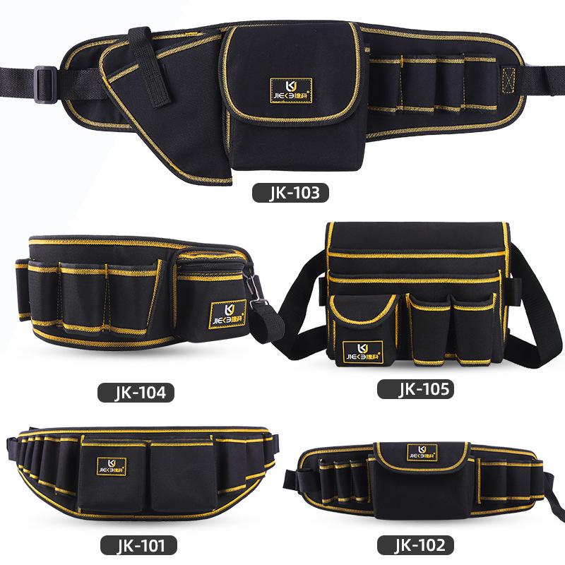Factory Direct Sales Multifunctional Oxford Cloth Wear-Resistant Waterproof Hardware Electrician Repair Gadget Buggy Bag Waist Bag in Sto