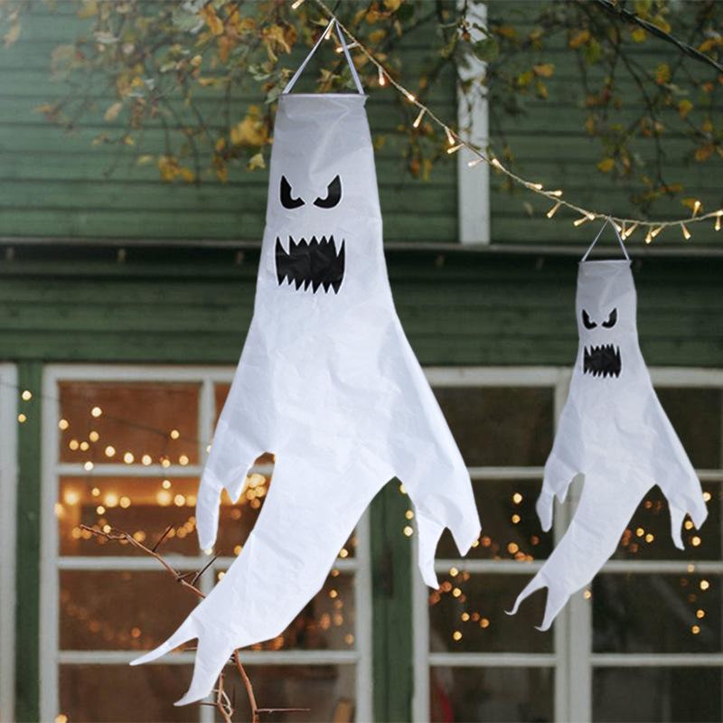 halloween hair dryer ghost decoration venue layout props hanging ghost demon ghost led glowing ghost pendant