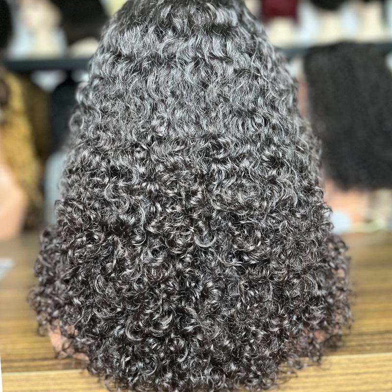 manufacturer cross-border hot sale long curly hair indian human hair wigs curls african front lace wig
