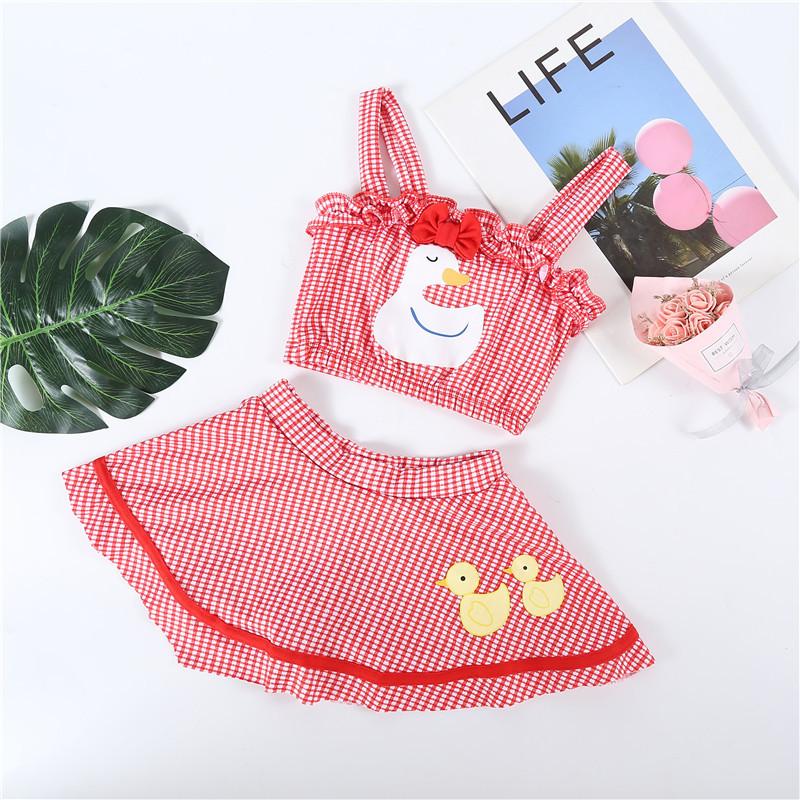 Children's Swimsuit Girls' One-Piece Middle and Big Children's Swimming Trunks Girls Swimwear Princess Skirt Style Children's Baby Girls' Swimsuit