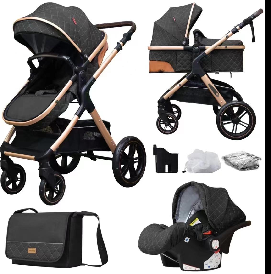 high landscape baby stroller sitting lying lightweight folding multifunctional two-way shock absorber newborn baby child baby stroller