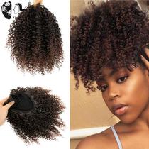 cross-border african wig bun curly hair bud chemical fiber high-temperature fiber kinky curly hair bun factory wholesale