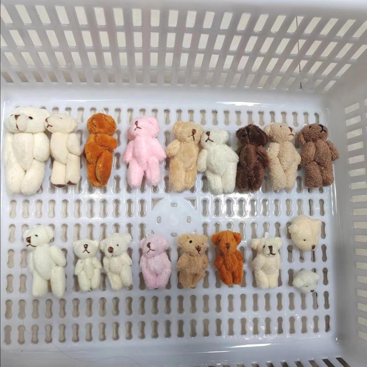 Plush Toy 4.5cm Long Hair Momo Bear Bare Bear 6cm Xiaodi Bear Doll Handmade Ornament Shoes and Hats Gift Box Accessories