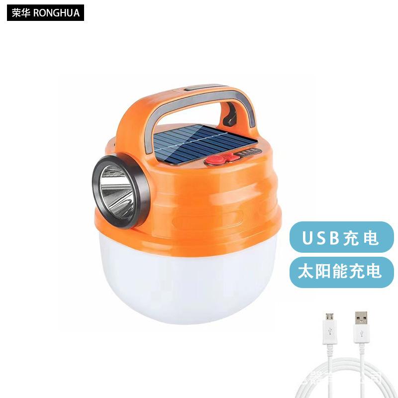 cross-border solar led charging spherical camping light bulb camping light home camping stall night market super bright
