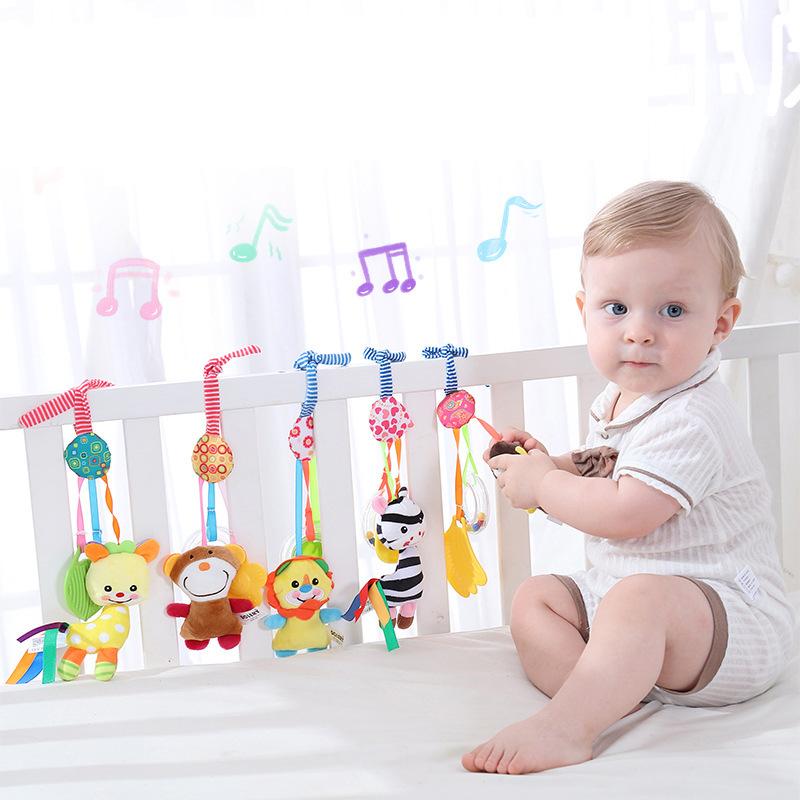 baby carriage crib hanging rubber gasket rattle music small crib hanging 0-1 years old baby stroller pendant toy
