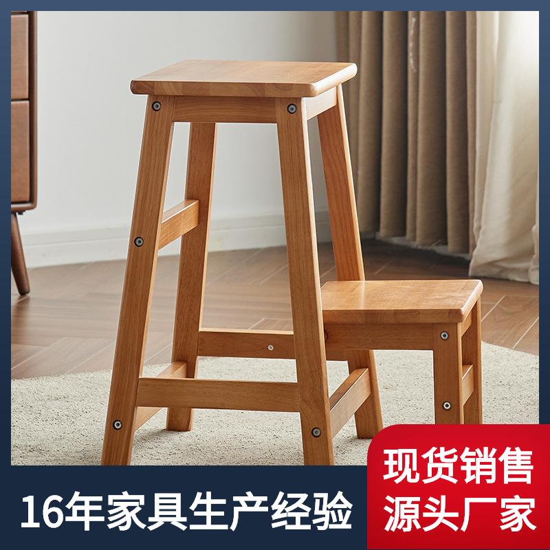 Folding Stool Living Room Home High Bench Bar Stool Multifunctional Creative Dual Purpose Shoe Changing Stool Pedal Step dder