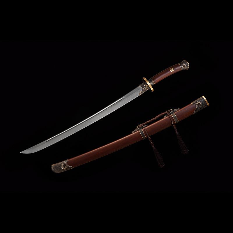 longquan junyan sword chi dragon qing ballon cutter hundred refined pattern steel rosewood wood craft sword ornaments not open blade