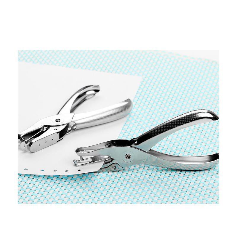 wholesale hand-held metal stationery round aperture 6mm punch plier hole punch paper punching machine boxed single hole