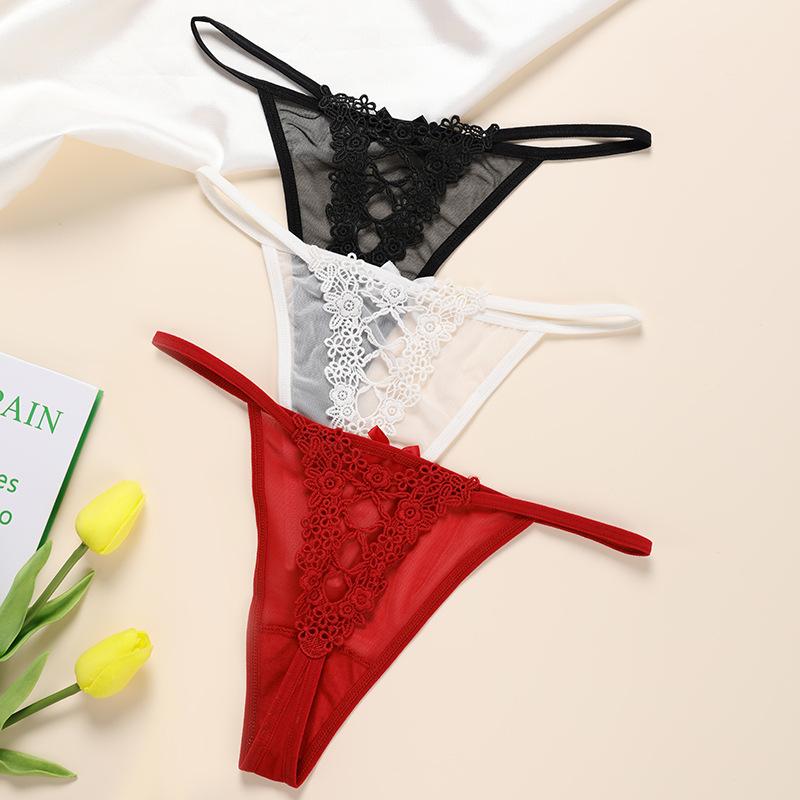plus size lace seduction women t-back sexy and invisible sexy cotton crotch t-shaped panties girl yoga sports underwear