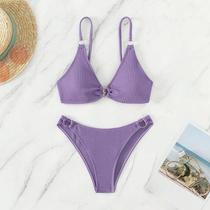 2023 New Swimwear Loop V-neck Bikini Women's Seperated Swimwear Triangle Bikini Swimsuit for Women