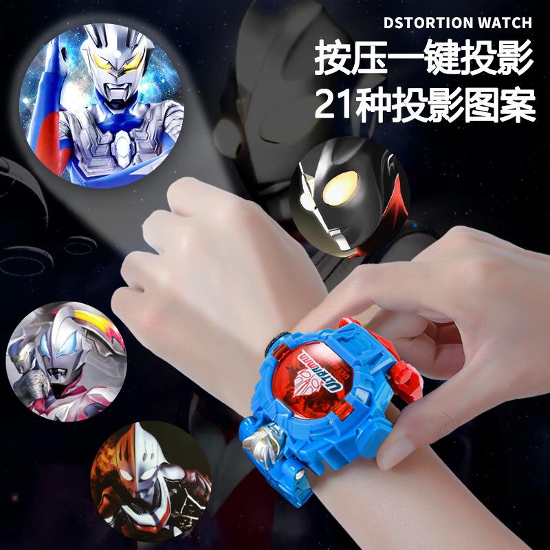 children's electronic watch toy student projection cartoon transformation manwei transformation robot boy