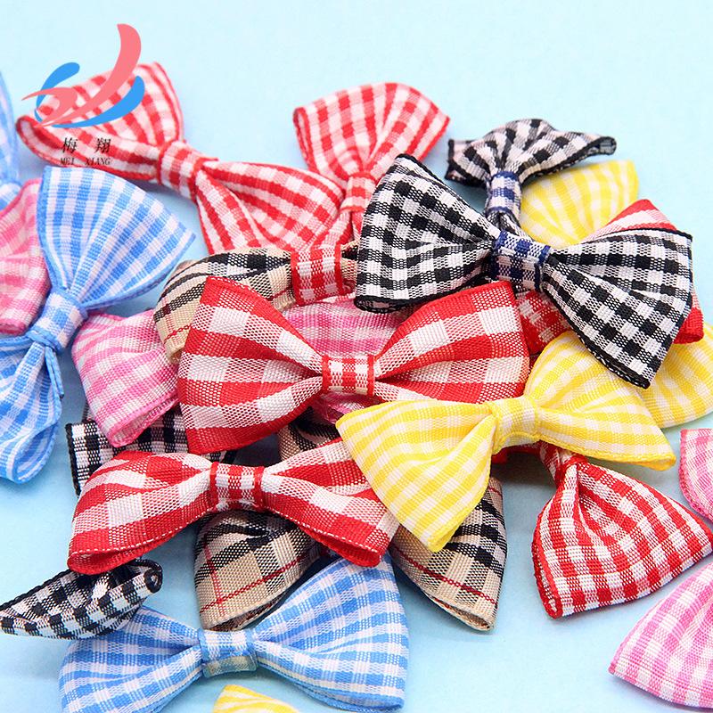 Plaid Bow Multi-Color Handmade Bow Hair Accessories Clothing Accessories Bow Customizable Ribbon