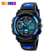 skmei double inserts children's electronic watch student multi-function luminous waterproof electronic watch led watch for men