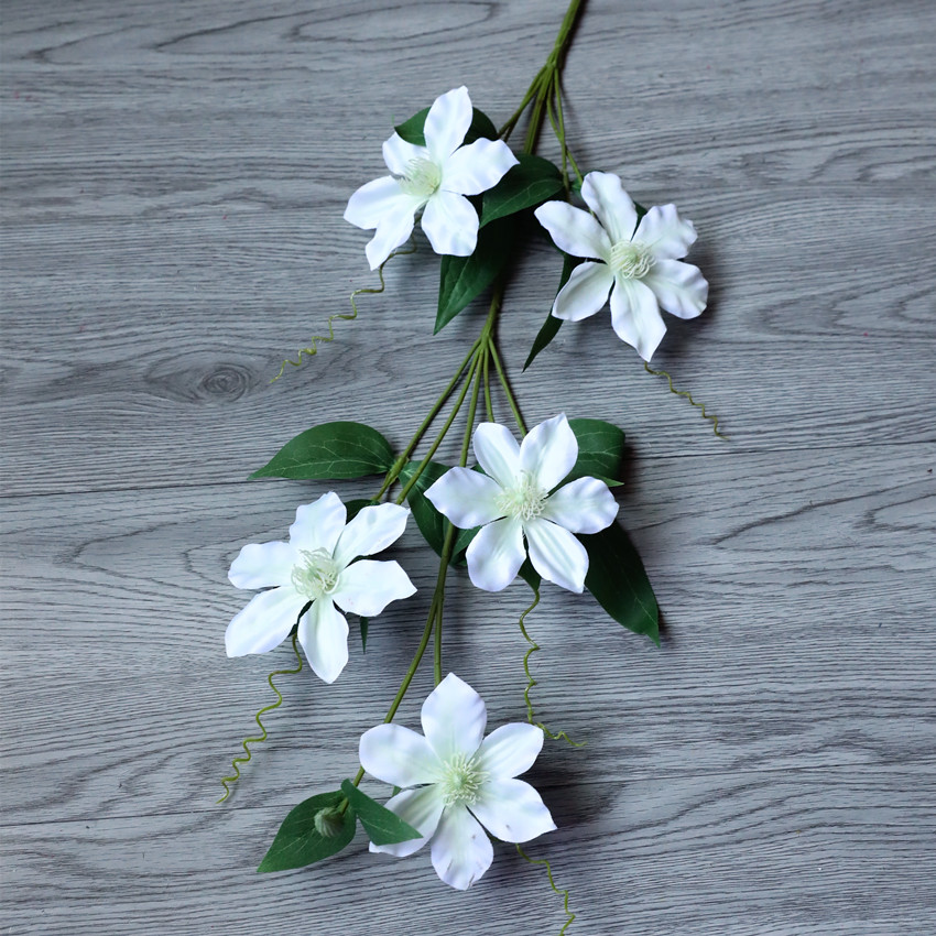 Faux clematis European country fresh British clematis home decoration living room dining table faux flower ornaments pic 3