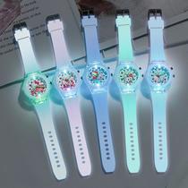 new cartoon watch luminous glow led watch fashion silicone children's watch primary school female watch wholesale
