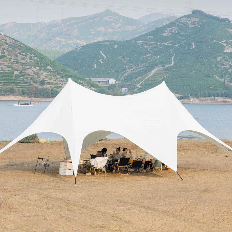 rx double peak lotus cloud top canopy tent outdoor oversized man chung san three peaks hump rainproof and sun protection camp tent