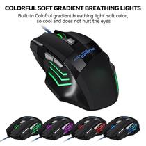factory wholesale cross-border g6 wired gaming mouse 7-key colorful breathing luminous chicken pressure gun game mouse