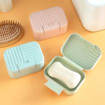 soap dish sealed travel portable draining ideas cute personality soap box for student dormitory bathhouse with lid