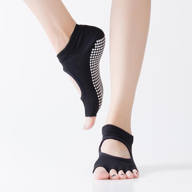 [factory direct supply] yoga socks dispensing toe socks women's non-slip pilates sports yoga split toe fitness socks