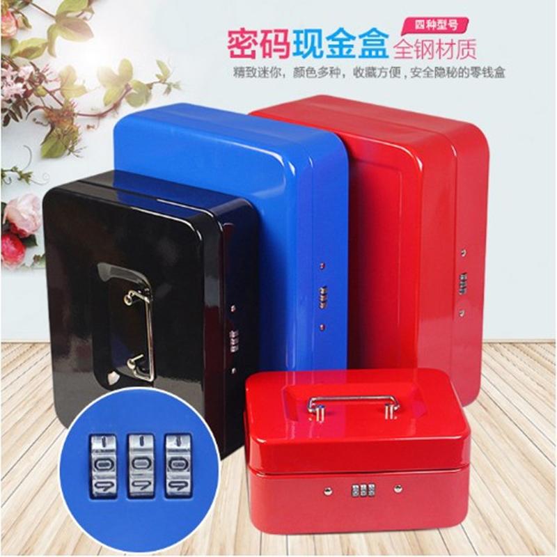 large password lock metal portable cash box seal insurance storage box storage password cash register fuse box