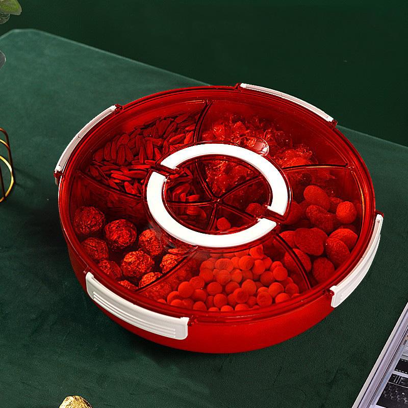 fruit plate light luxury wedding fruit plate annual meeting gifts dried fruit tray melon seeds raisin living room multi-grid fruit plate wholesale