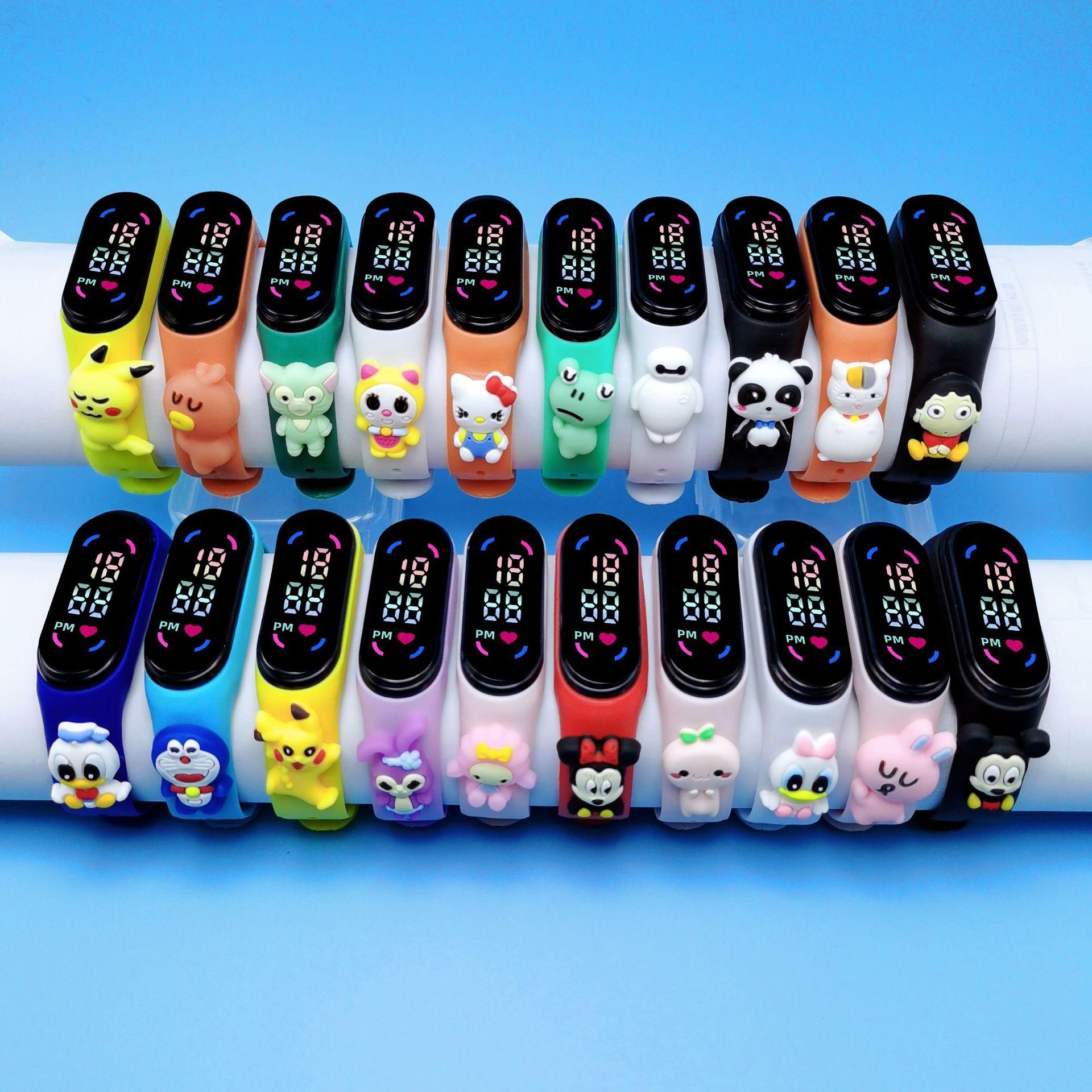 [Cross-Border in Sto Supply] Upgraded Cartoon Doll Color Screen Electronic Watch Student Luminous Touch Waterproof Watch