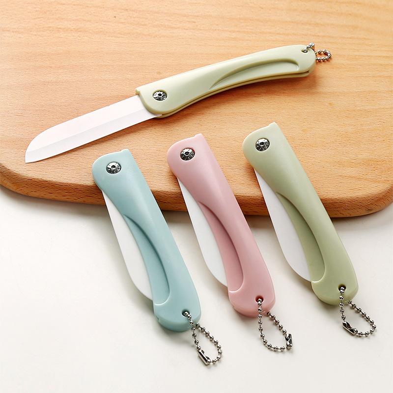 household folding ceramic fruit knife multifunctional kitchen beam knife peeler knife hide skinning knife a folding knife knife