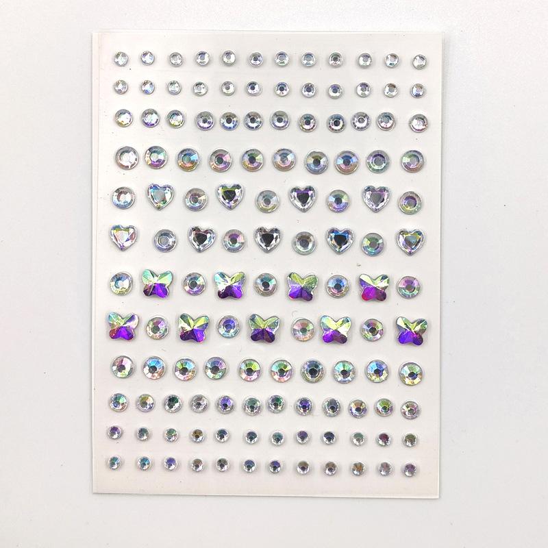 Cross-Border Eyes Diamond Sticker Acrylic Diamond Paste Diamond Sticker DIY Diamond Sticker Face Stick-on Crystals Diamond Sticker Paper Eyebrow Angle Stick-on Crystals Eyes Stick-on Crystals