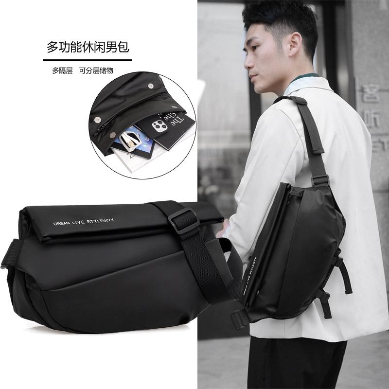 fashion brand men's workwear functional messenger bag water-proof multifunctional chest bag shoulder bag messenger bags chest bag cross-border