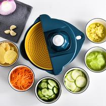 internet celebrity same style round chopper 12-piece set household kitchen slicer silk chopper with hand guard peeler wholesale