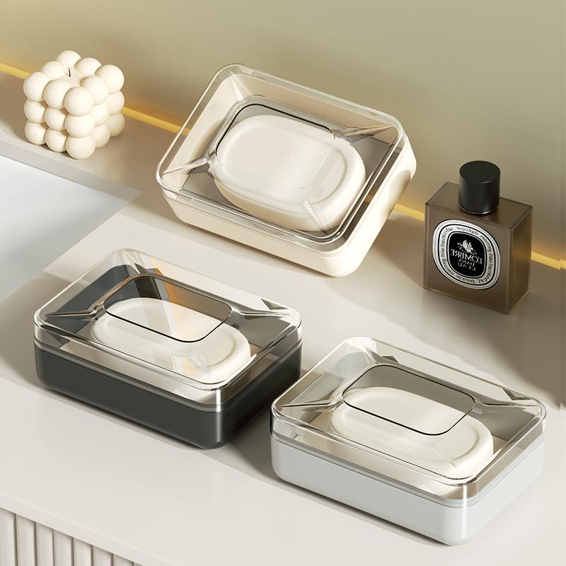 table top soap dish bathroom with lid wash basin student dormitory portable travel draining high permeability soap box