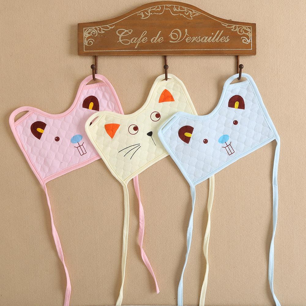 Baby Bib Square Bib Surgical Mask Type Cartoon Lace-up Waterproof Saliva Towel Bib Towel Baby Products