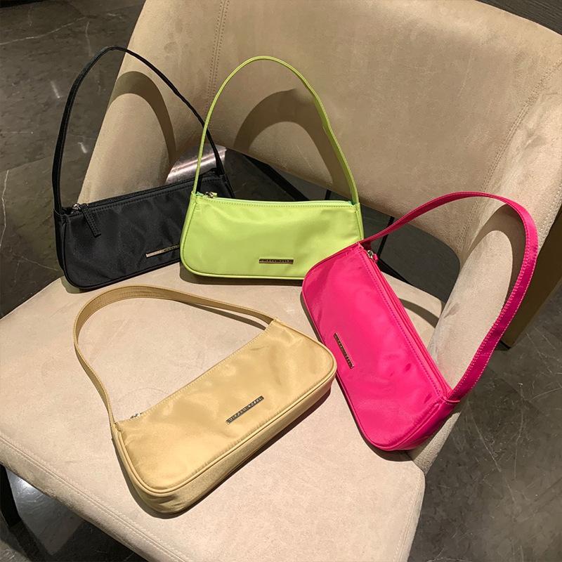summer women bag pitaya nylon oxford cloth underarm bag fashion shoulder bag 2024 all-match bag trendy baguette bag