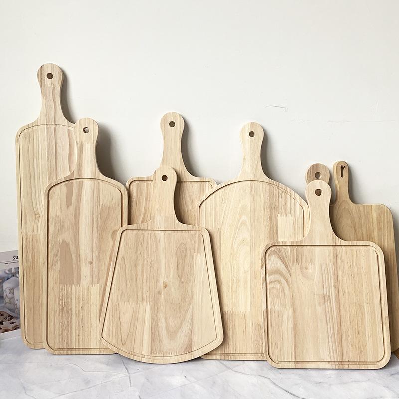 rubber wood pizza plate household steak baking dish japanese bread board kitchen cutting board fruit tray