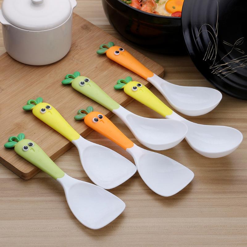 rice cooker rice spoon soup spoon non-stick rice plastic large rice spoon seat rice cooker rice shovel porridge spoon household rice spoon holder