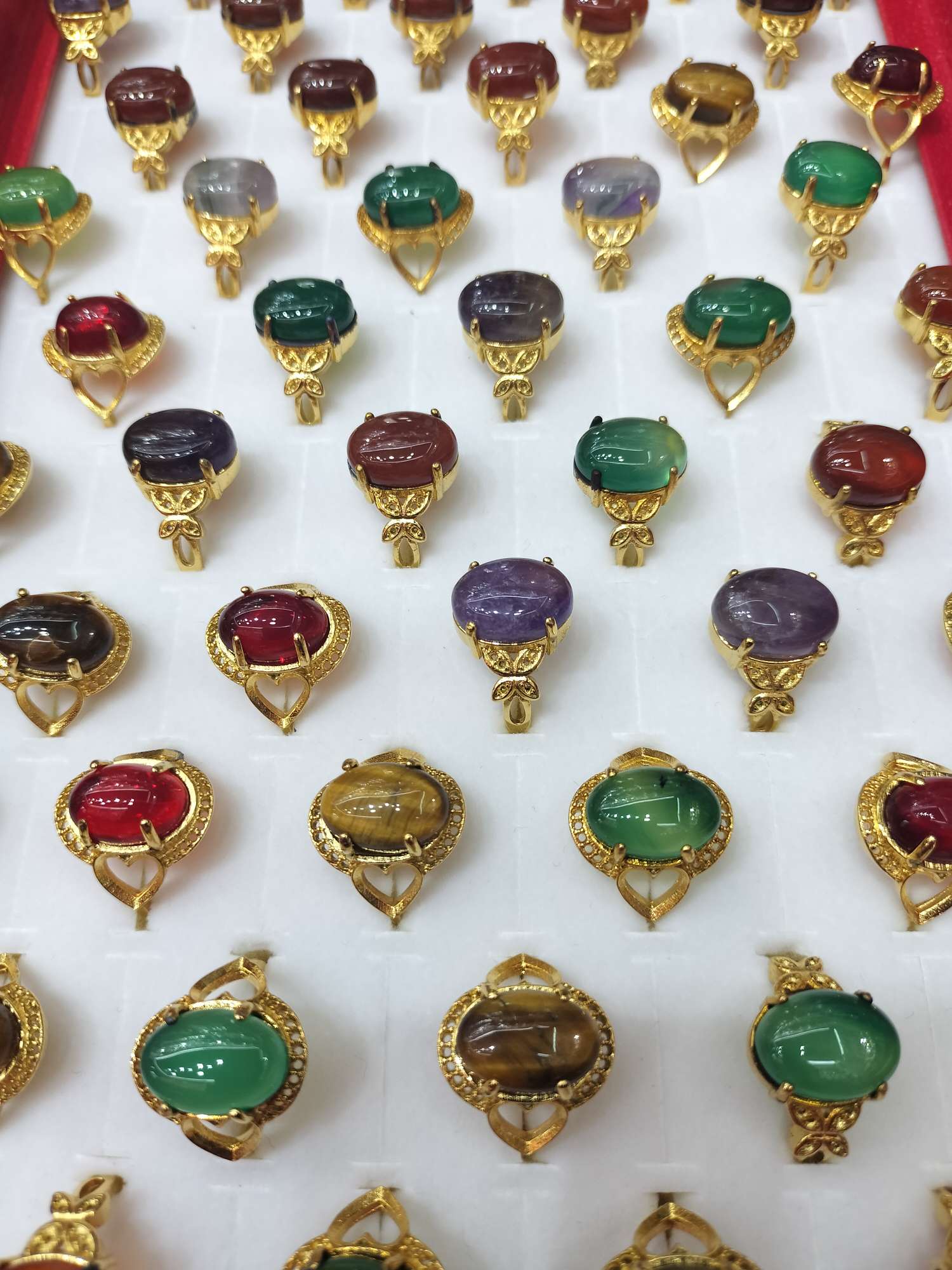 Custom-made all-copper color-preserving multi-gemstone jewelry, high-end and exquisite accessories detail image 4