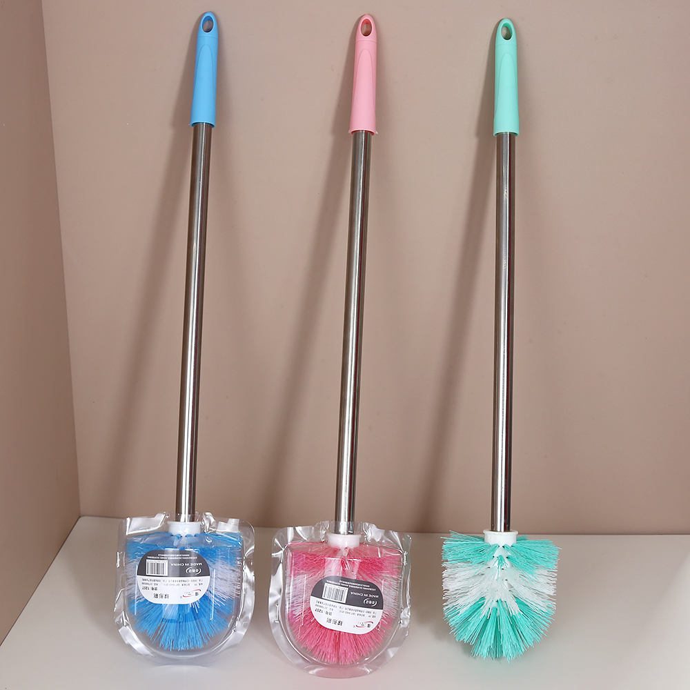 JY1207 Household round head stainless steel handle bathroom toilet cleaning brush cleaning tools